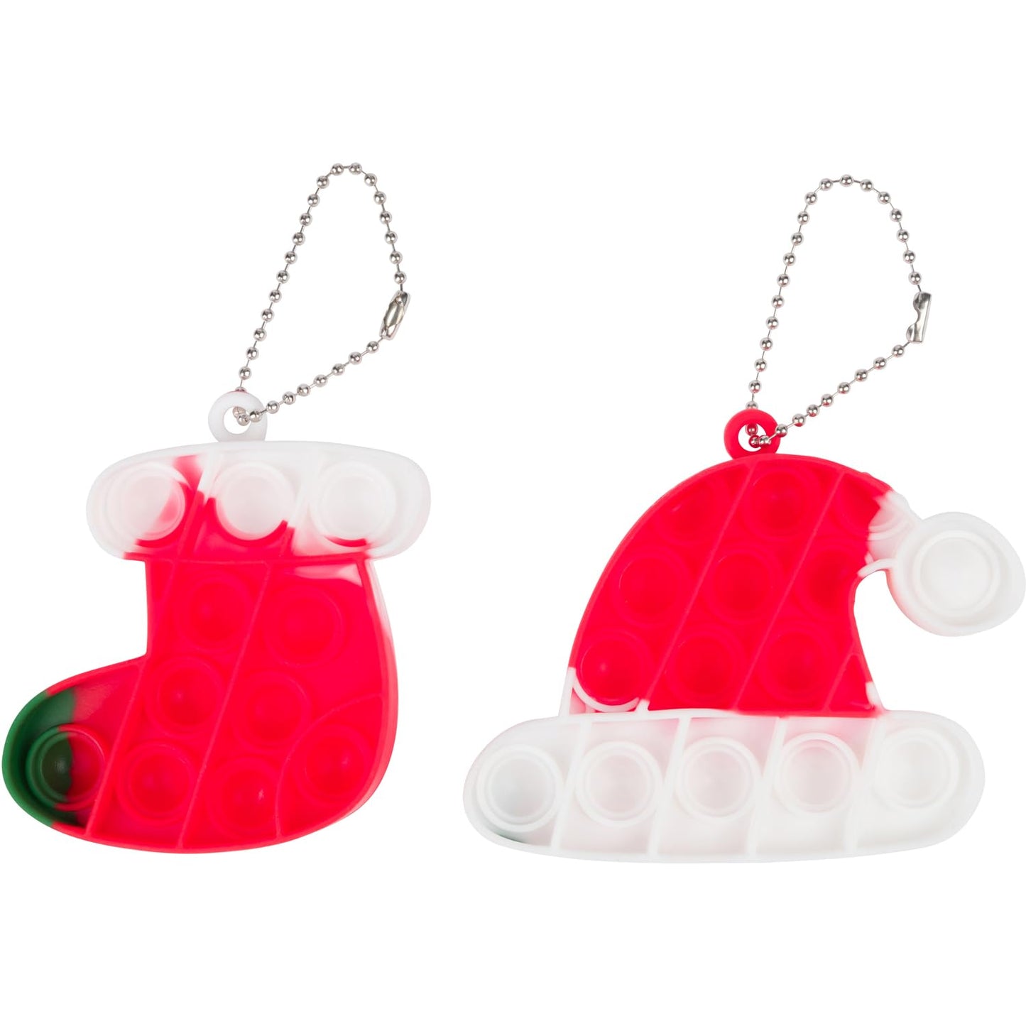 Christmas Pop Its Gift Pack for Students, Bulk Holiday Toys, Goody Bag Stuffers, Office Party Favors