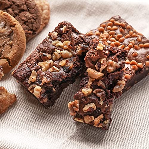 Broadway Basketeers Gourmet Cookies Gift basket Bakery Sweets Gift Basket, Dessert, Peanut Butter & Chocolate Brownie with Photo Gift Box for Holidays, Birthday, Christmas, Congratulations