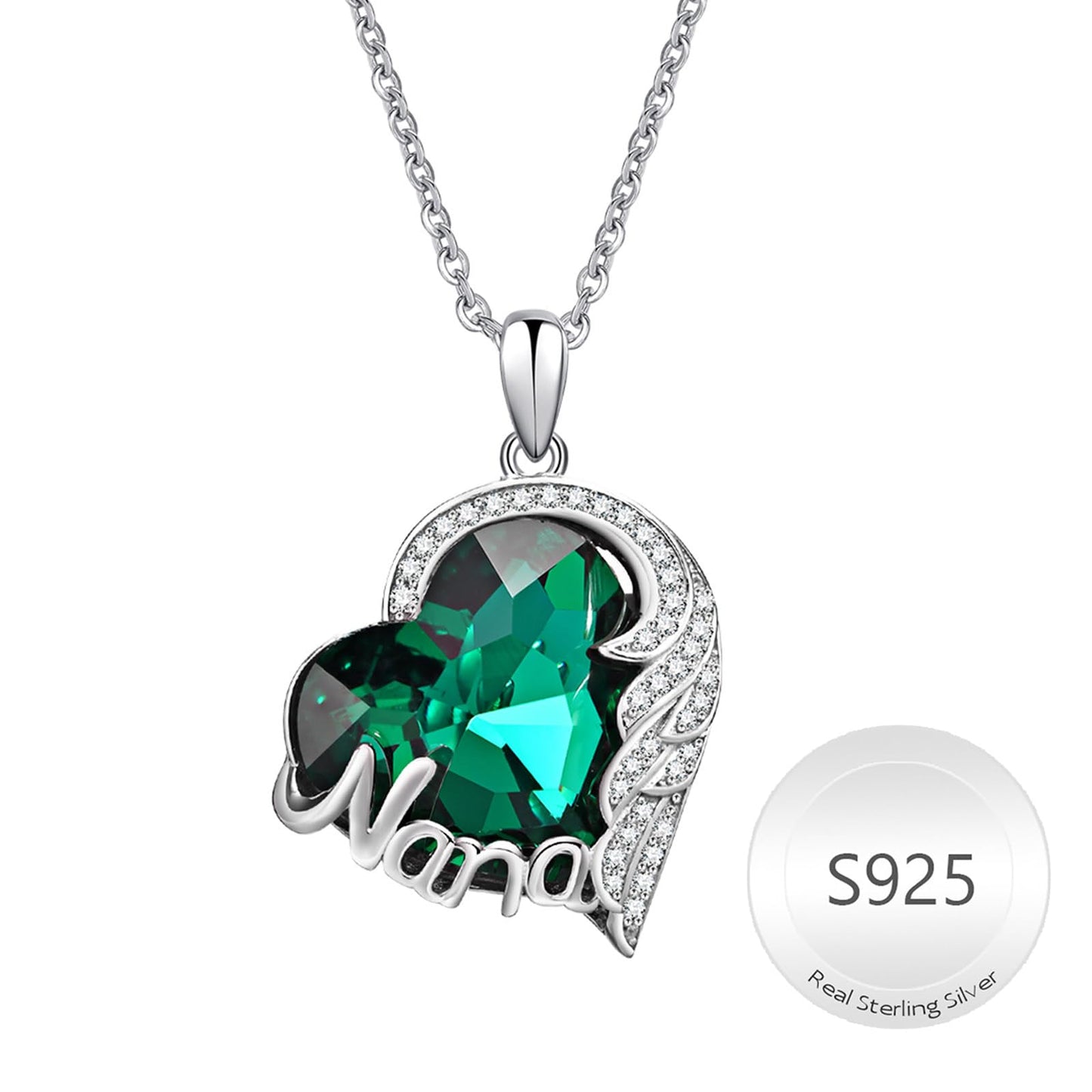 Mom Necklace for Women 925 Sterling Silver Heart Necklace Mom Christmas Gifts Luxury Jewelry Gifts for Mama New Mom and Mother in Law