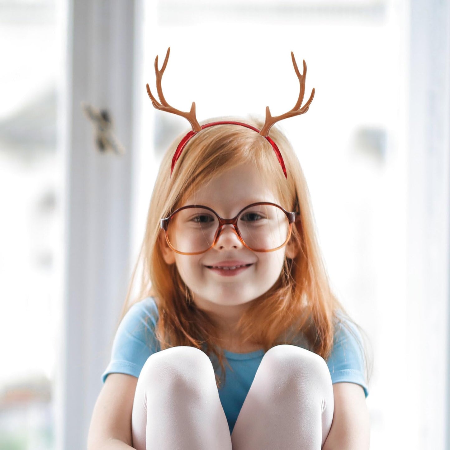 SAFIGLE Headband, 4 Pair Plastic Deer Antlers DIY Imitation Reindeer Antlers Headband for Cosplay, Christmas, Party Decorations, Unisex, Hand Wash Only