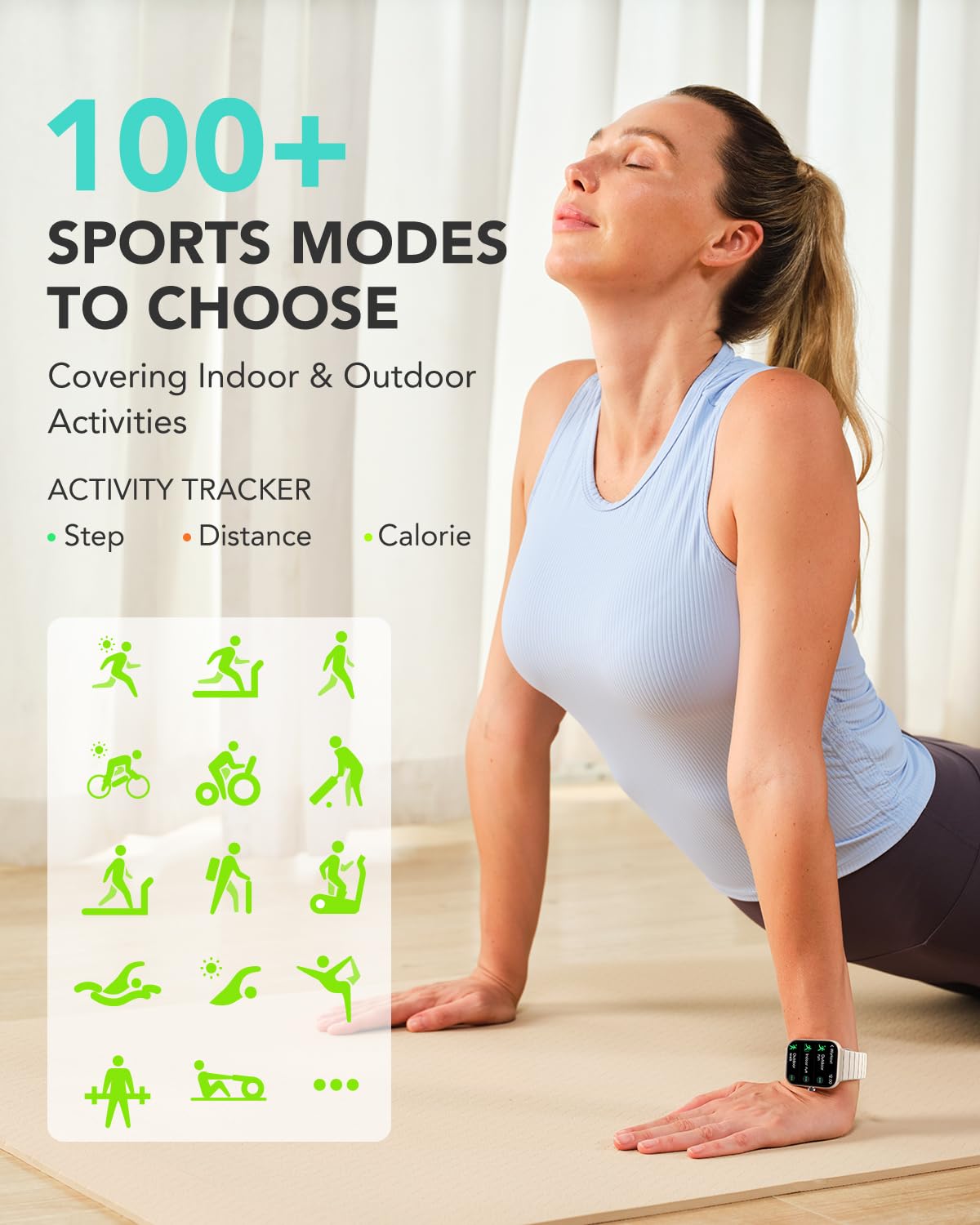 Smart Watch for Women Men with 2 Bands, Alexa Built-in 1.8" Smartwatch (Answer/Make Call) 100+ Sports Fitness Watch with Heart Rate SpO2 Monitor IP68 Waterproof iOS Android Compatible