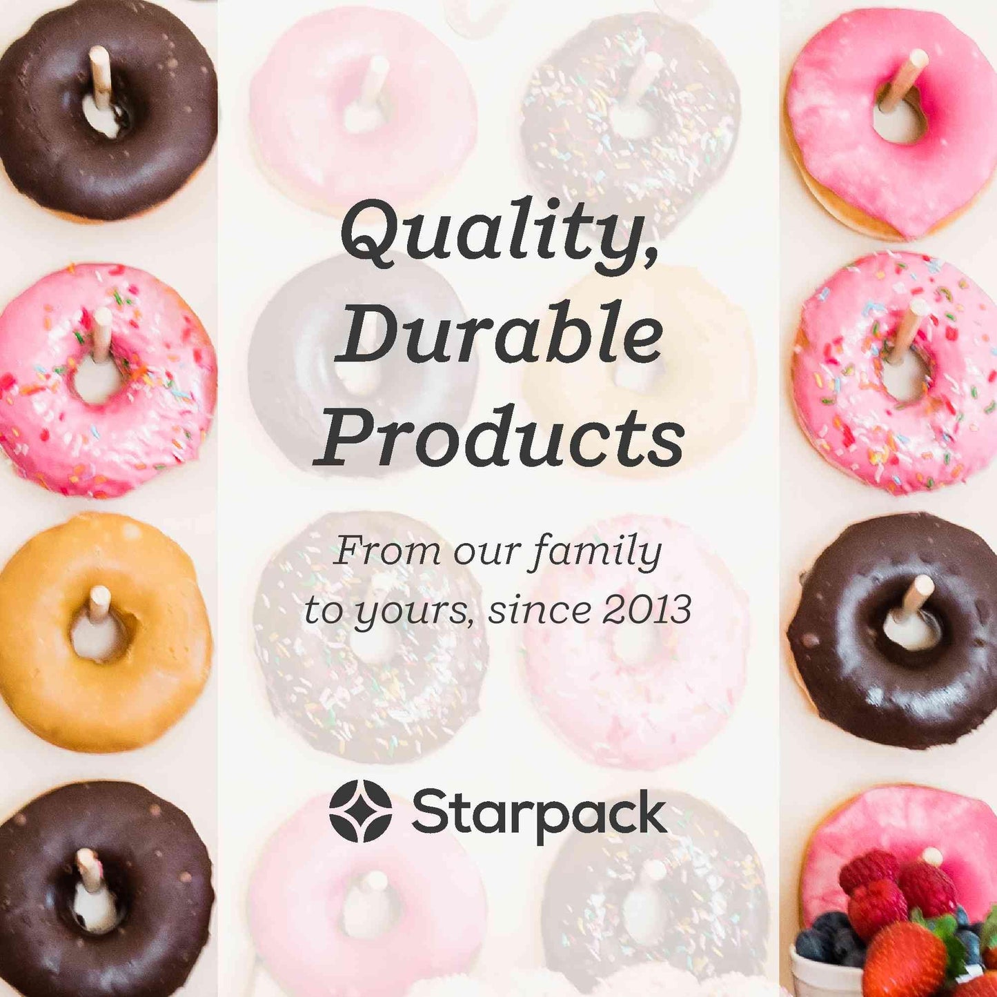 Starpack 'Hole Lotta Love' Premium Donut Wall Stand for Party (2 Pcs) - Wooden Donut Stand for Dessert Table - Treat Holder Stand for Party - Durable Treat Wall Display Stand for Decorations & Festive