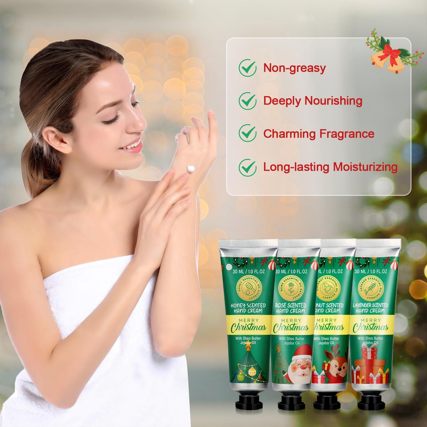 Christmas Gifts Set for Women - Ideas Relaxing Spa Gift Christmas Basket Gift Set for Women, Bath and Body Gift Set, Secret Santa Gifts for Her, Mom, Coworker, Teacher, Nurse