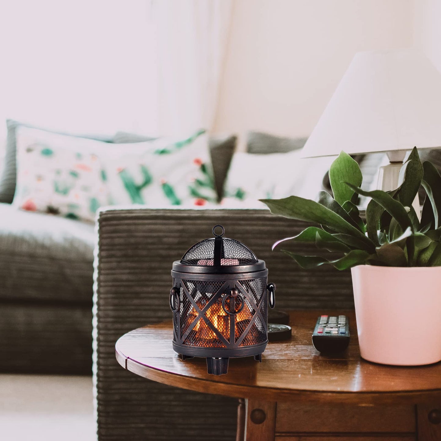 Dicimi Wax Melt Warmer,4-in-1 Electric Wax Melter,Oil Burner,Fireplace Wax Warmers, for Home Office Bedroom Aromatherapy Present and Decorations (Bronze, Fireplace Stove)