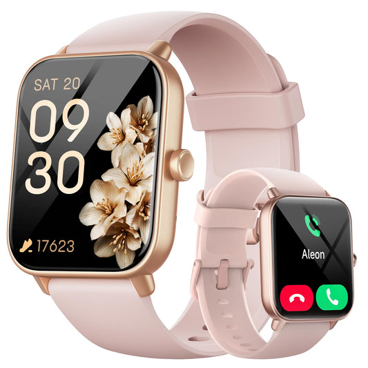 Smart Watches for Women, 1.8" HD Smart Watch (Answer/Make Call) for iPhone/Android, Alexa Bulit-in, Fitness Watch with Sleep/Health Monitor, Watches for Women with 110 Sport Mode, IP68 Waterproof 