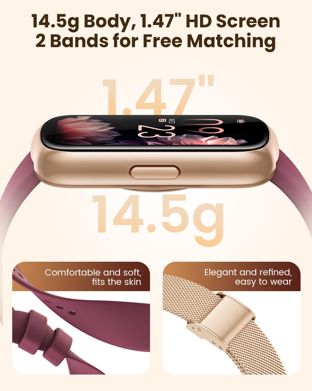 DEKELIFE Fitness Watches for Women, Fitness Tracker with Heart Rate/SpO2 Monitor, Smart Watches for Women with Sleep/Step Tracker, 20+ Sport Modes Activity Tracker, Android Smart Watch for Phones