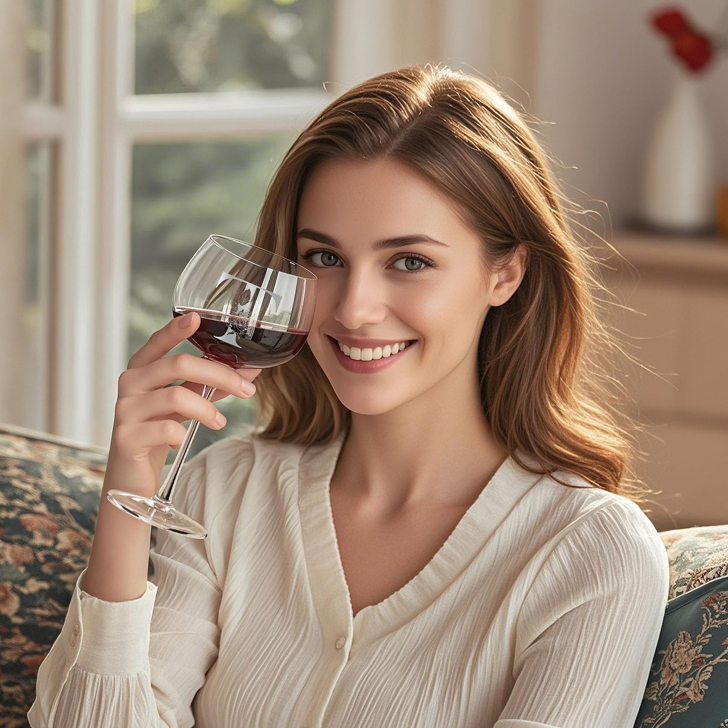 Personalized Gifts for Women, Monogrammed A-Z Wine Glass Customized Gift, Unique Christmas Birthday Gifts for Women Her Mom Friend Sister Wife Daughter Nurse (T)