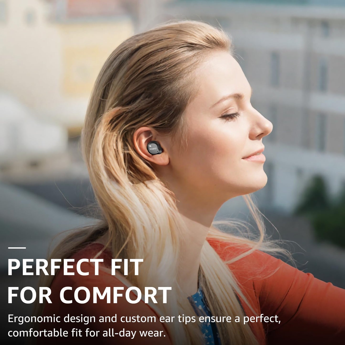 TOZO Hybrid Active Noise Cancelling Wireless Earbuds, 6 Mics ENC Clear Call, IPX8 Waterproof, in Ear Bluetooth 5.3 Headphones Stereo Bass Ear Buds 59H Playtime with LED Display 32 EQs via APP