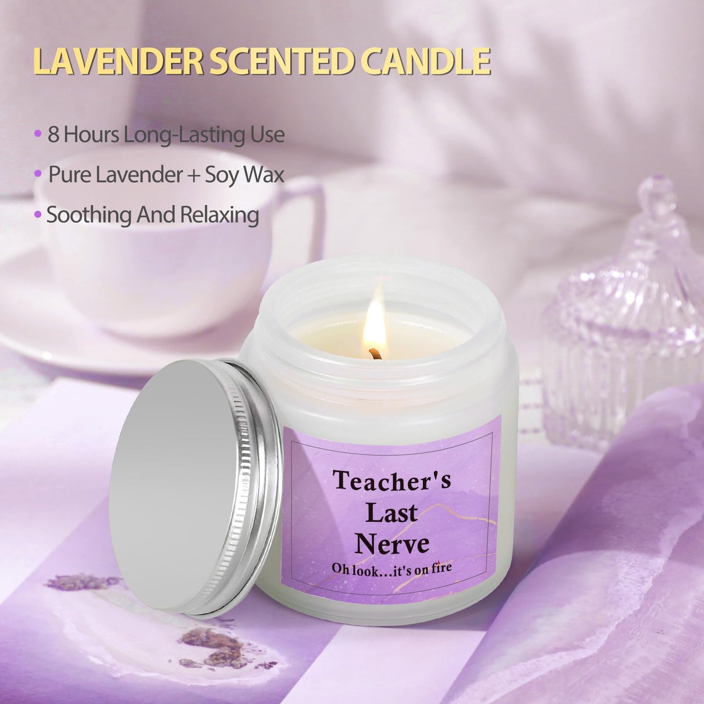 Teacher Appreciation Gifts, Best Teacher Tote Bags for Women, Unique Gifts Ideas from Students - Funny Thank You Basket Box Back to School Gifts, Teacher Christmas Gifts Birthday Gifts Purple