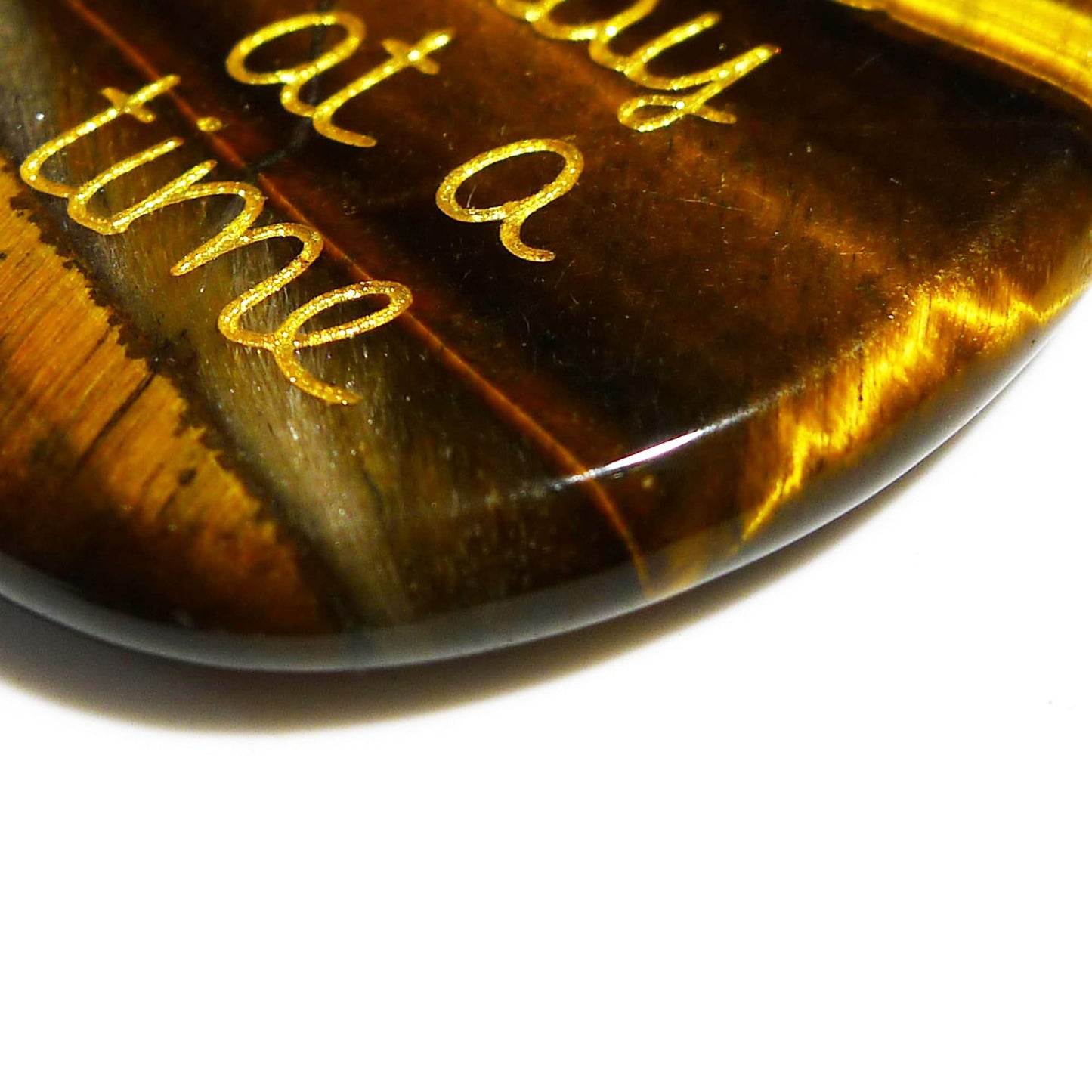 SOLICIEL Tiger Eye Affirmation Crystal, Sobriety AA Gifts Emotional Support Gifts Encouragement Anxiety Stress Relief Item for Men