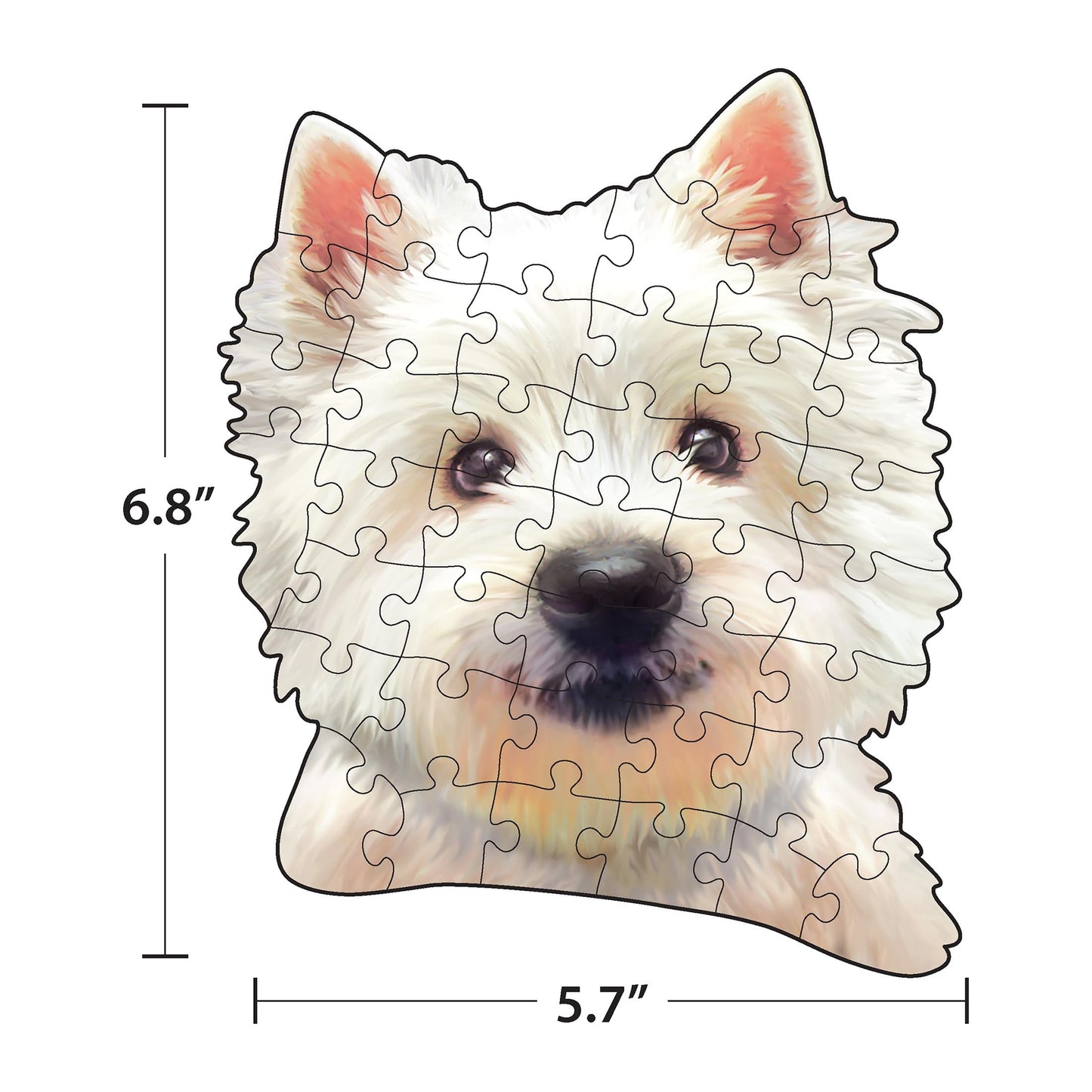 RoseArt - Mini-Shaped - Dog Selfies - 500 Piece Jigsaw Puzzle for Adults
