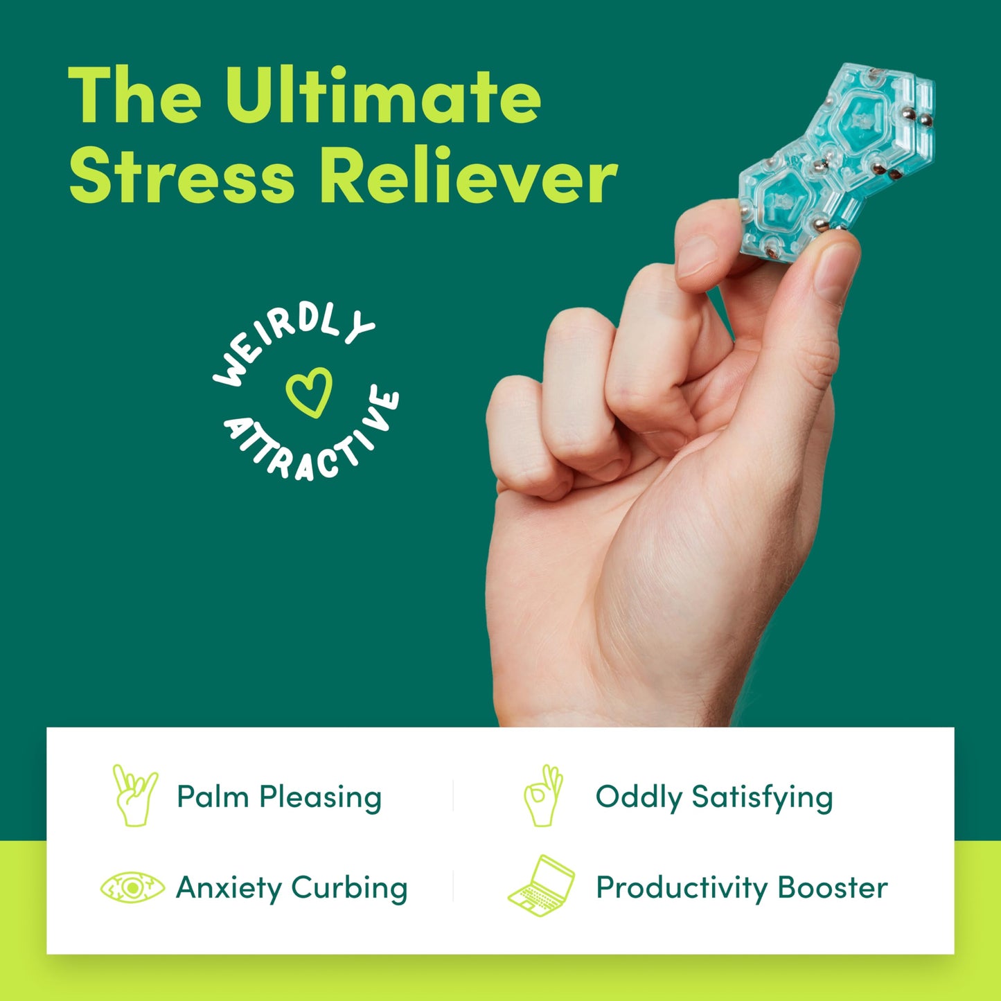 Speks Geode Magnetic Fidget Toy | Sensory Desk Toy for Adults & Teens 14+ | Stress Relief Gift, Easter Basket Stuffer | Sphere, Mile High