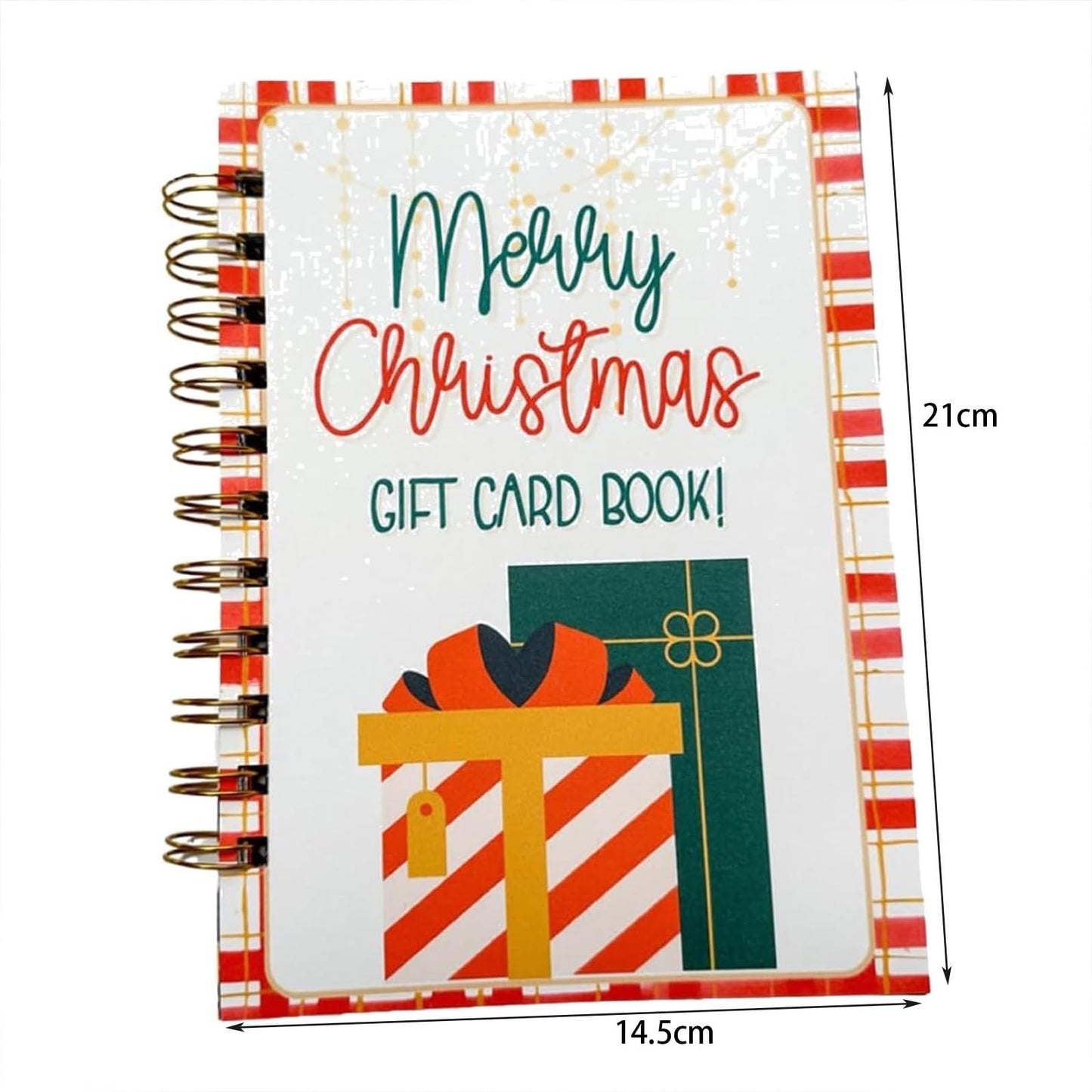 Christmas Gift Card Book Holder, DIY Spiral Bound Merry Christmas Gift Card Book 5x7 Pages Open When Envelopes, Holiday Student Gifts for Her-Him-Friends-Son College Care Cards Package(3pcs)