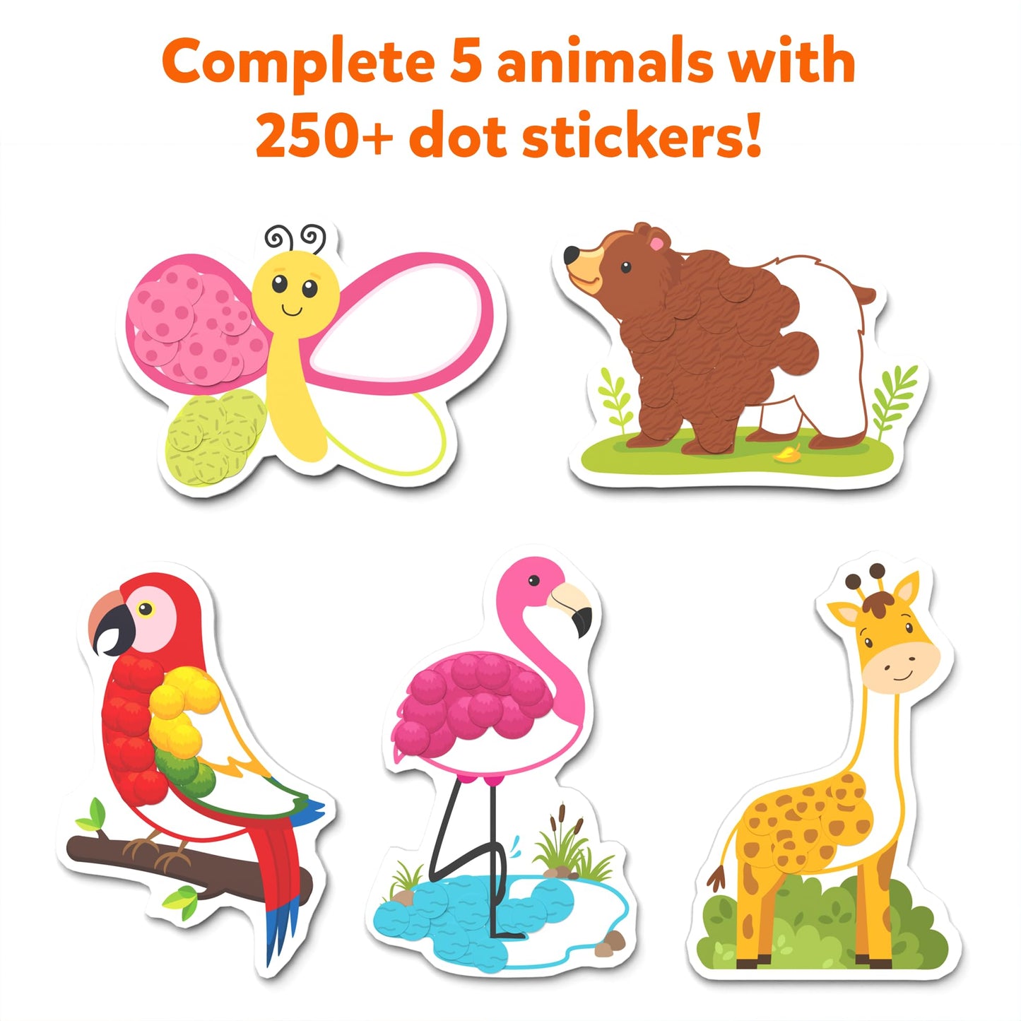 Skillmatics Party Favors (Pack of 15) - Dot It Animal Sticker Art for Kids, 500+ Stickers, Mess-Free Crafts, DIY Travel Activity, Return Gifts for Boys & Girls Ages 3, 4, 5, 6, 7