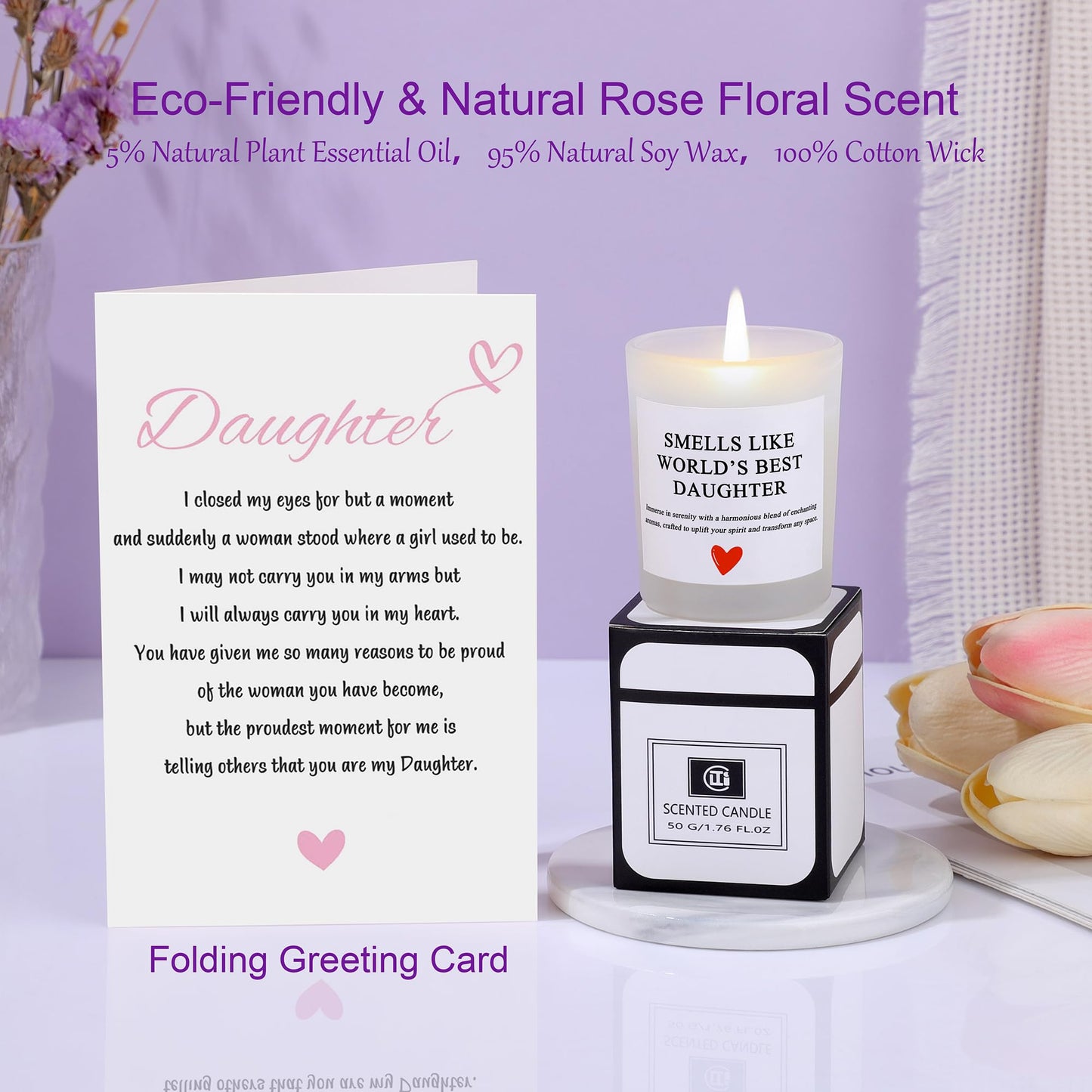 Daughter Birthday Gifts from Mom, Mothers Day Christmas Birthday Gifts for Daughter Basket Set of 6