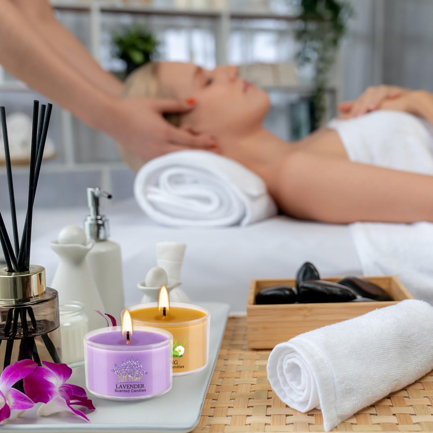 Scented Candle Set of 40 * 35g, 10 Fragrances, Soy Wax, Smokeless, with Cotton Wick,Long-Lasting Burn time for Home Décor,Relaxation,Romantic Dinner,Gift