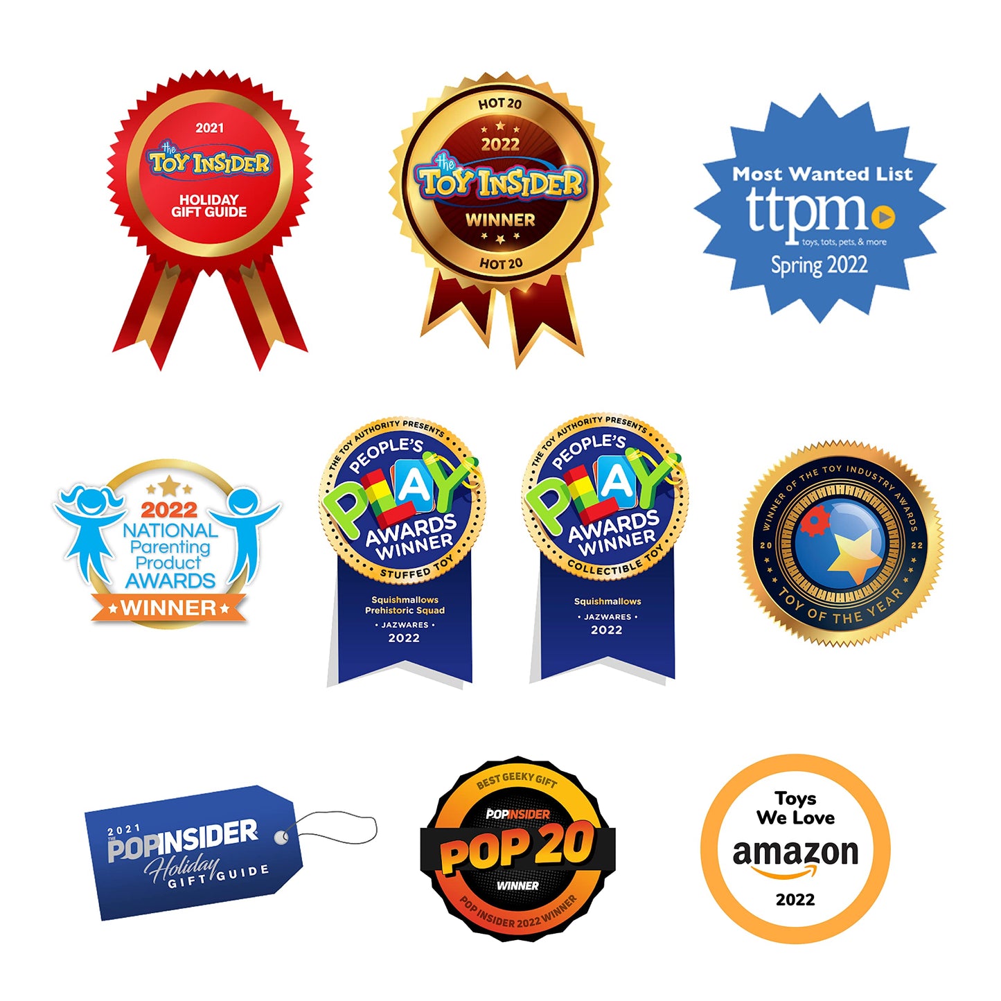 Squishmallows Original Sanrio 3.5-Inch Cinnamoroll, Hello Kitty, Kuromi, + My Melody 4-Pack – Official Jazwares Plush (Clips)