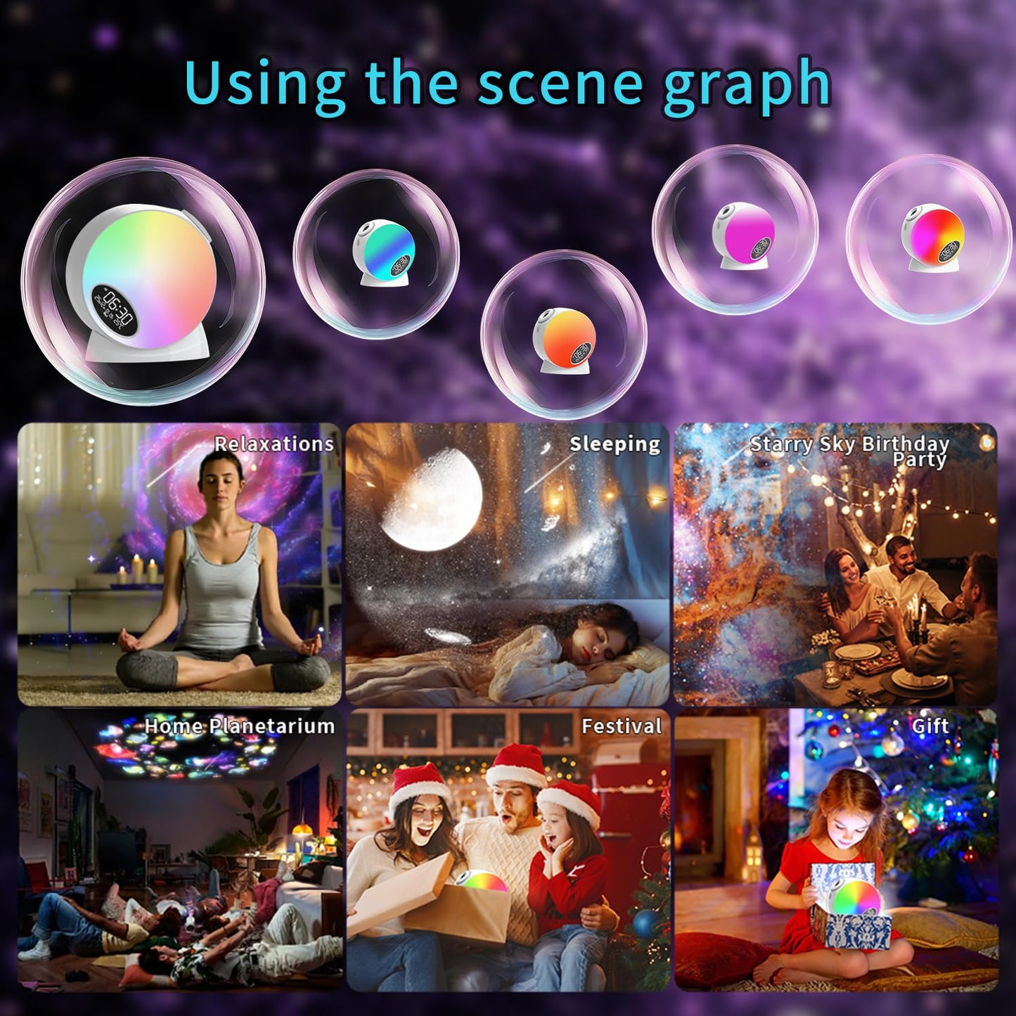 Star Projector,13 in 1 HD Planetarium Galaxy Projector for Bedroom,LED Space Galaxy Lamp with Bluetooth Speaker & White Noise,Remote/Auto-Off Timer,Star Night Light for Adults Kids Gifts Home Decor