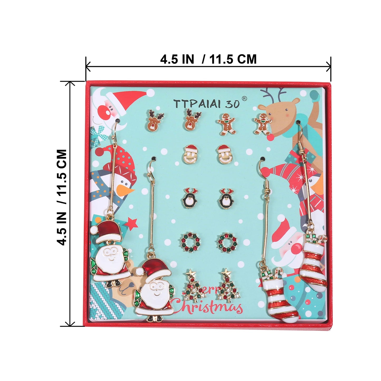 Christmas Drop Dangle Earrings Sets Long Jingle Bell Earrings For Women Xmas Jewelry Christmas Snowman Santa Claus Christmas Tree Penguin Earrings