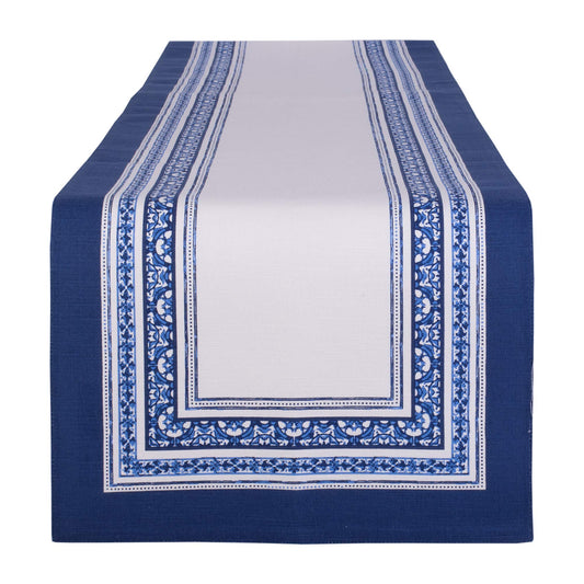 DII Table Top Décor Collection Spring & Summer Table Runner, 14x72, Porto Stripe Print