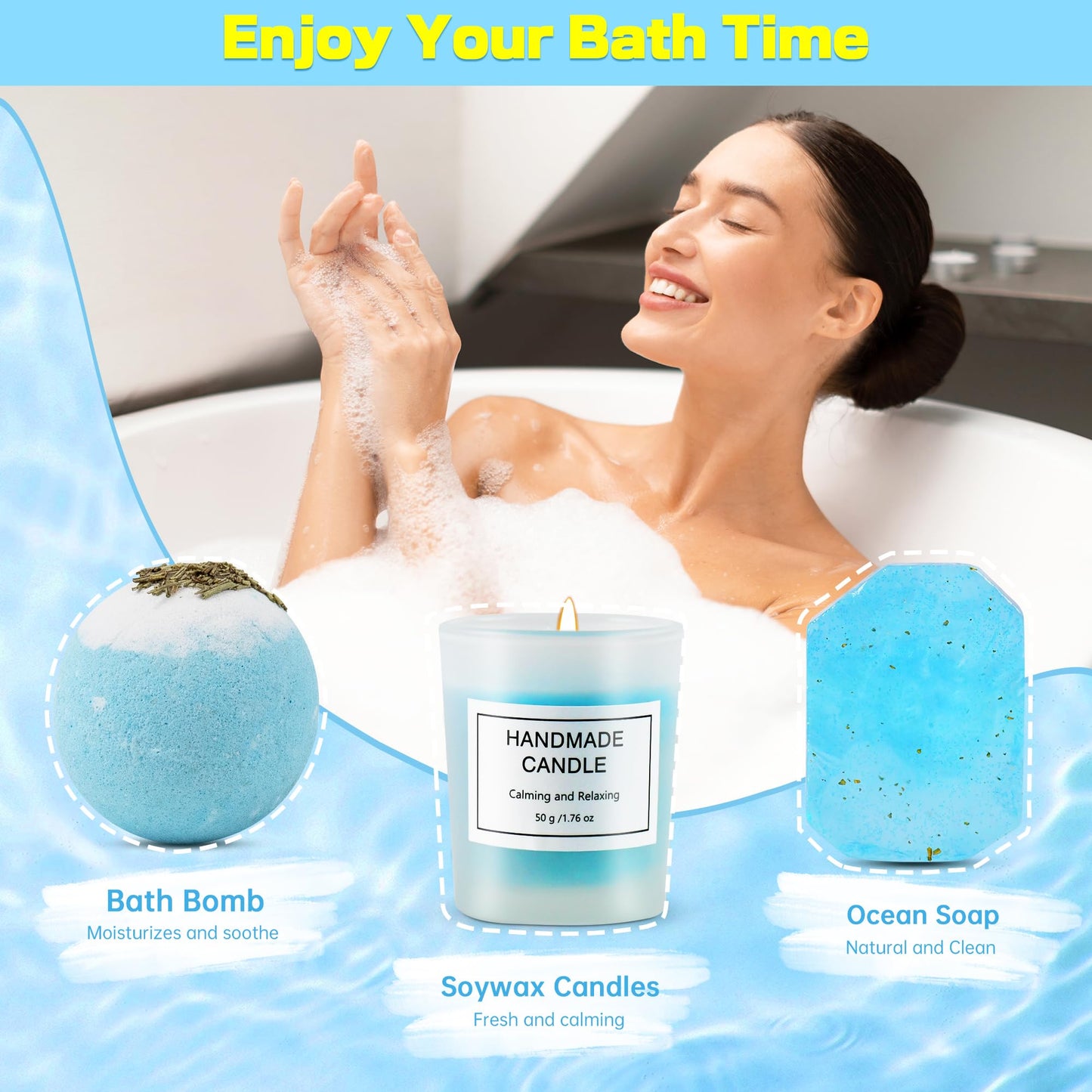 Birthday Gifts for Women Best Friends: Relaxation Spa Sets, Get Well Soon Basket, Friendship Self Care Package, Mothers Day Gifts for Mom - Wife - Grandma - Sister - Coworker - Secretary