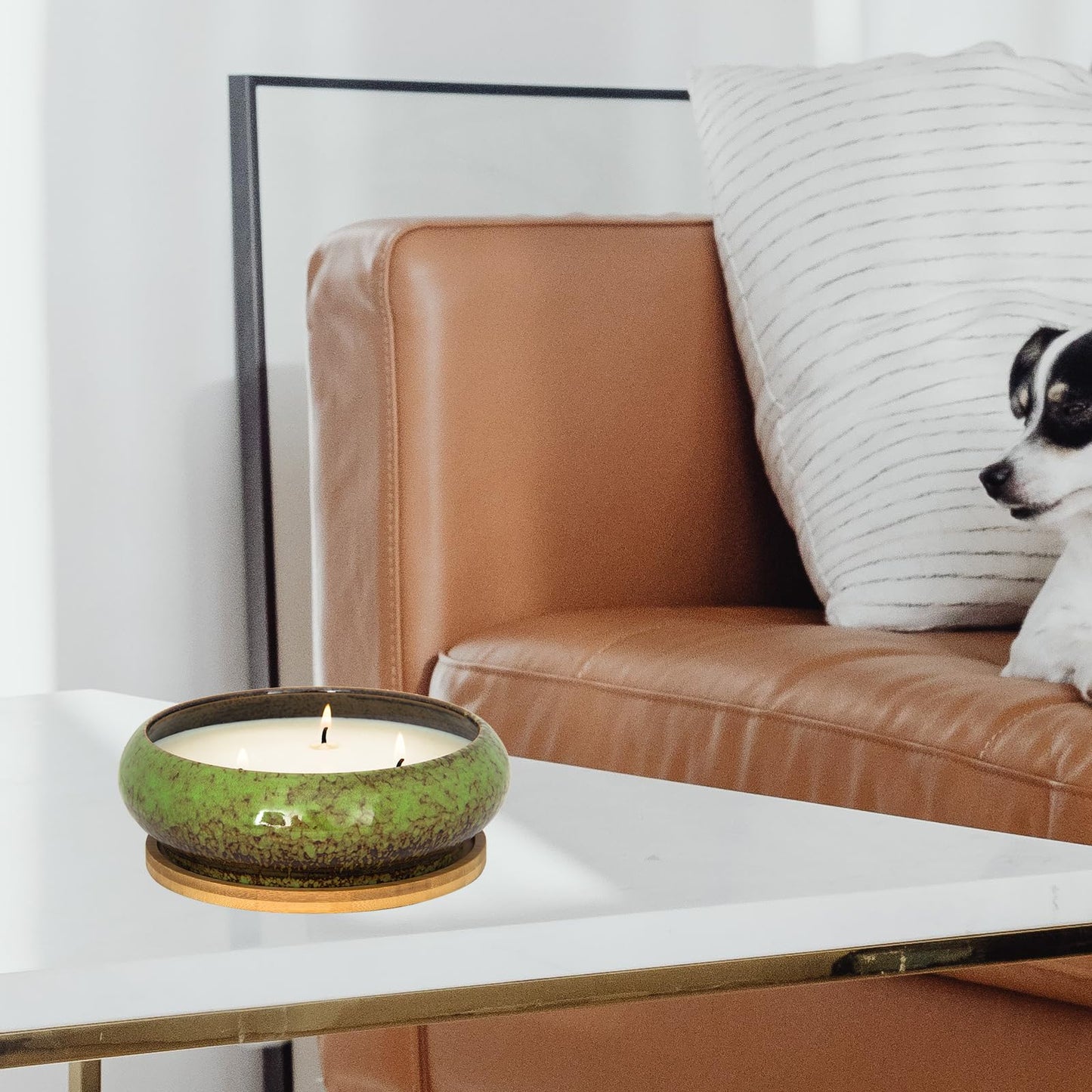 Scented Candles - 3 Wick Large Peppermint Candle for Home Scented, 17 oz Aromatherapy Candle Gifts for Women, Decorative Natural Soy Candles with Long Lasting for Mother's Day Birthday Anniversary