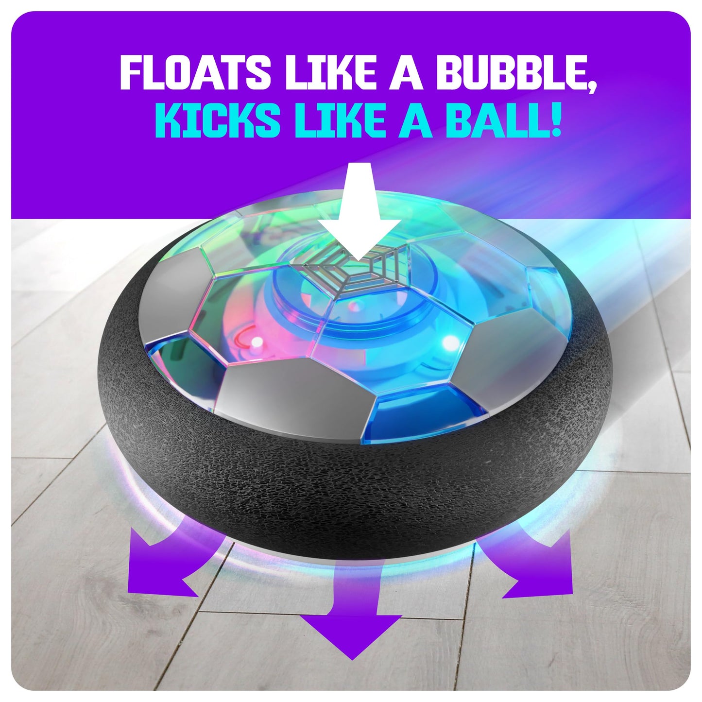 Hover Soccer Ball for Kids - Boy Birthday Gifts - Indoor Toy Games Gift for Boys Age 6, 7, 8, 9, 10, 11, 12 Year Old - Light-Up Toys Game for Kid - 6-8, 8-12 - Gift for 8 Year Olds (Single)