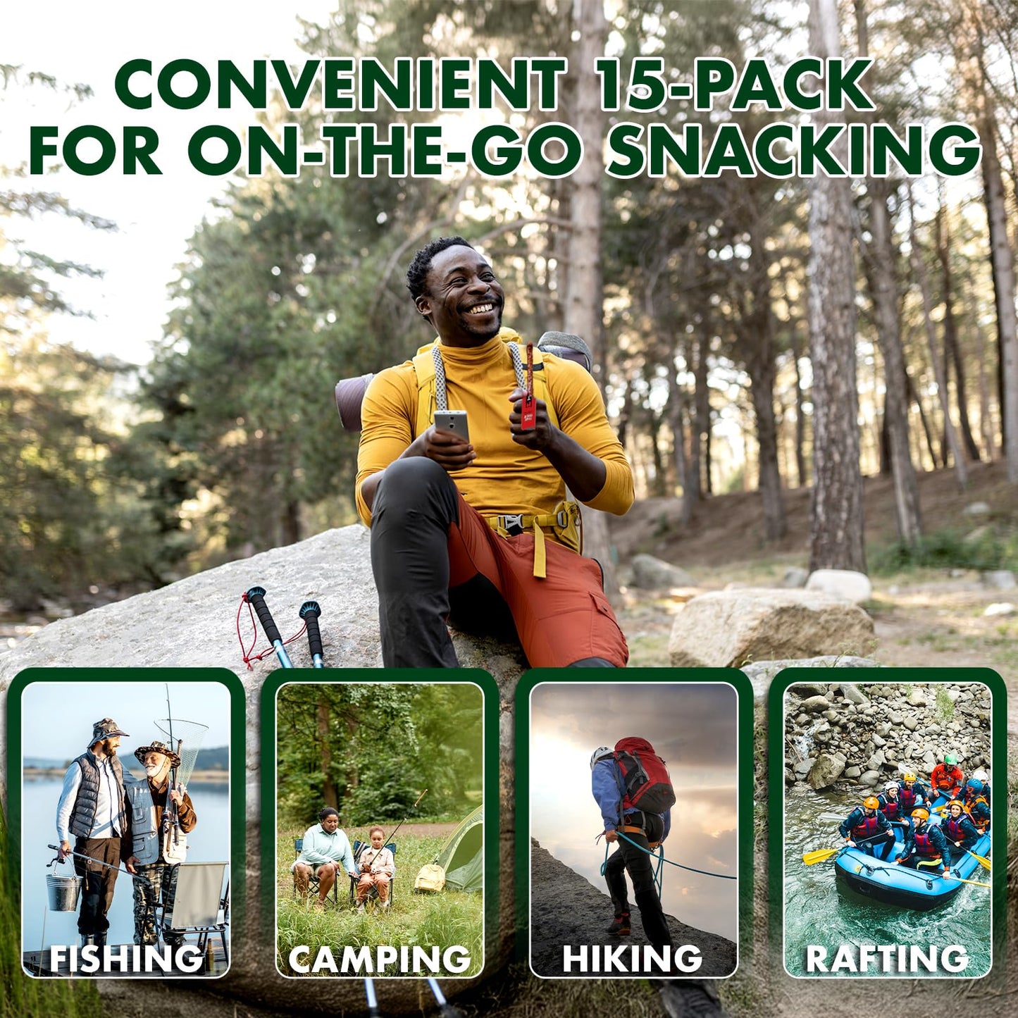 Buffalo Bob's Wild Game Meat Snacks (1oz Stick, 15 Pack) Exotic Variety Assortment Sampler, Gift for Men/Dad, Stocking Stuffer, Adventure Enthusiast