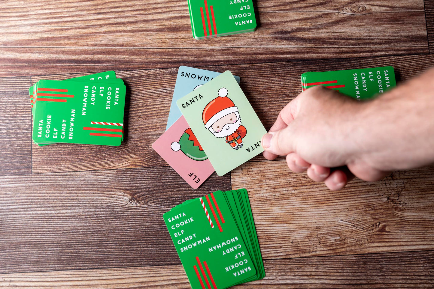 Santa Cookie Elf Candy Snowman Card Game – by Taco Cat Goat Cheese Pizza – Holiday Party Card Game – Great Stocking Stuffer – Fun for Kids, Teens, Adults and Family - 10 Min Ages 7+
