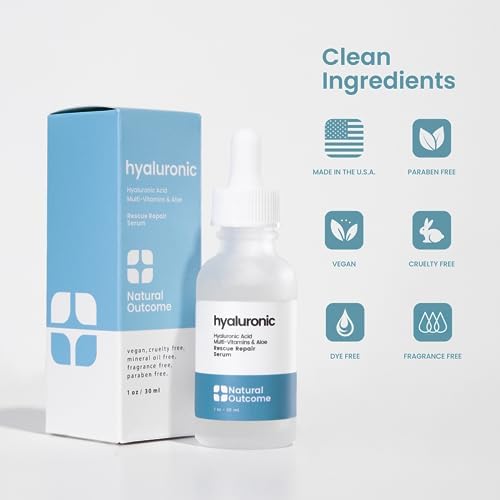 Hyaluronic Acid Serum for Face | Anti-Aging Facial Serum with Vitamin b5 | Reduces Fine Lines and Wrinkles | Moisturizing and Hydrating Rescue Repair Skin Care Serum | 1 Oz