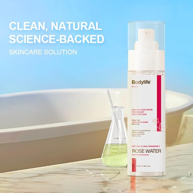 Rose Water Hydrating Facial Toner Mist Refreshing Facial Mist for All Skin Types,Refreshing, Conditioning, Soothing, Moisturizing, Perfect for Travel,3.38 Fl Oz