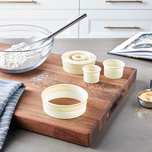 Mercer Culinary 9-Piece Round Plain Nylon Cutter Set,Off White