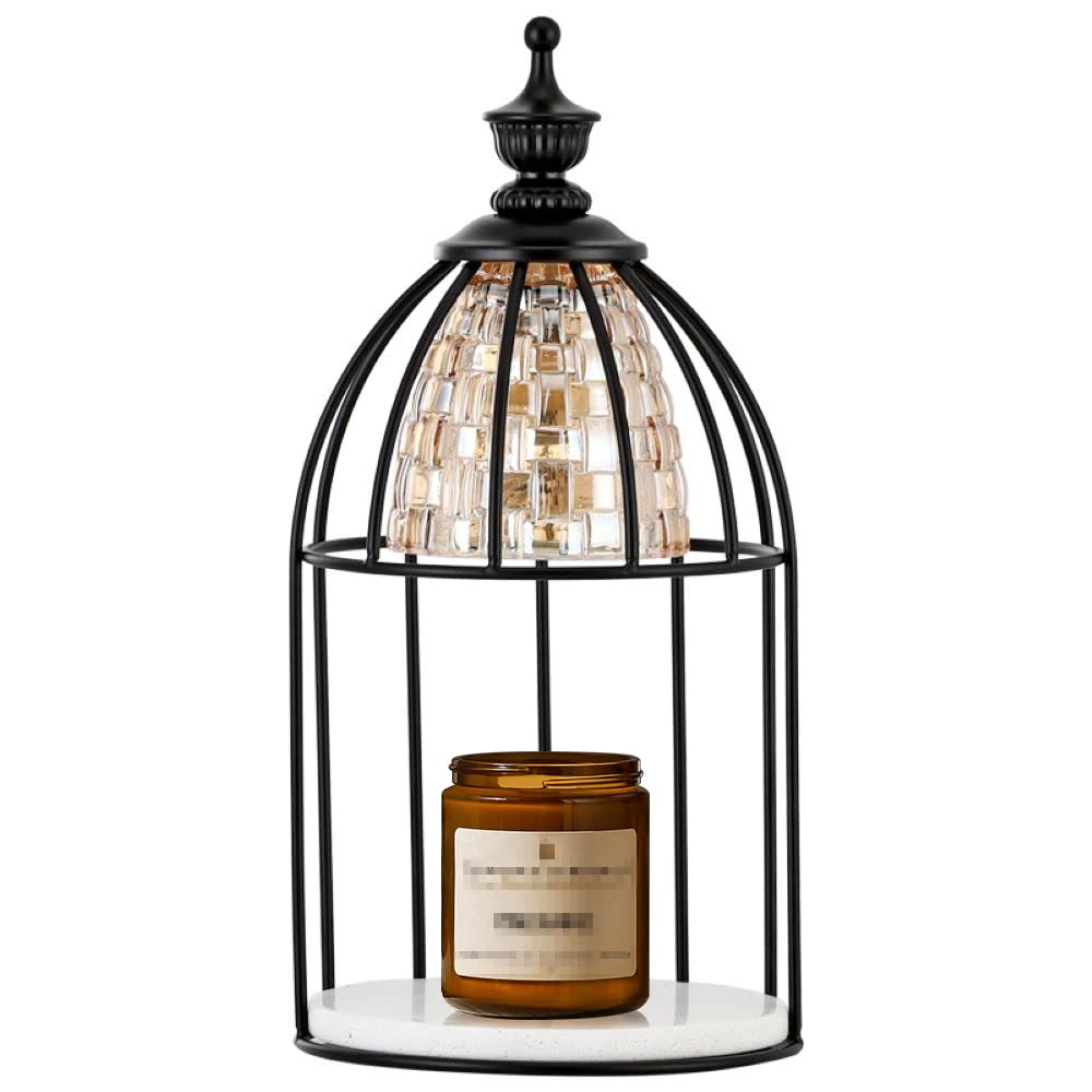 Swokazoe Candle Warmer Lamp for Top-Down Candle Melting, Vintage Aromatherapy Wax Melting lamp,Night Lamp (Black)