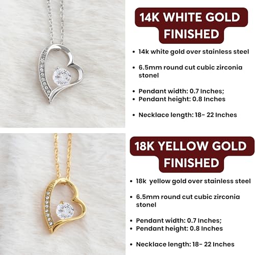 Momavo Jewelry To My Beautiful Daughter - I will always be your biggest fan, Gift From Dad , Father Daughter Gift, Dad to Daughter Gift, Christmas Birthday Gift (Luxury Box w/ LED LIGHT, 14k White Gold Finish)