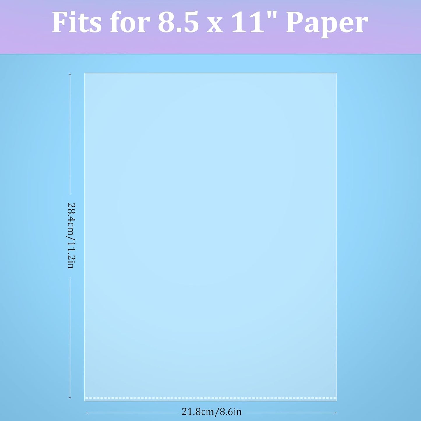 200 Pack No Holes Sheet Protectors 8.5 x 11 Inch Letter Size Page Protectors for Documents, Prints, Top Loading Heavyweight Clear View Plastic Sleeves for Papers, Artworks, Photos
