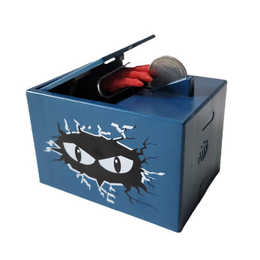 Ghost Hand Money Bank, Funny Terrible Stealing Coin Bank Prank Toy Money Saving Box Surprise Piggy Bank Toy (Blue)