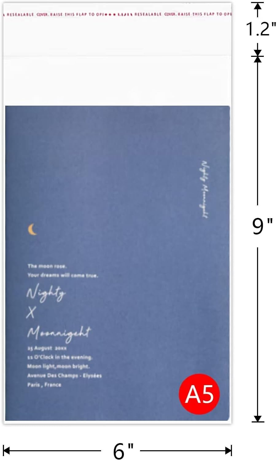 300pcs Clear Cello Bags 6" x 9" Self-Sealing Plastic Cellophane Bags 1 Mil Resealable Adhesive Seal Poly Bags for Cookies Decorative Wrappers Bakery Party (12 Sizes to Choose from)