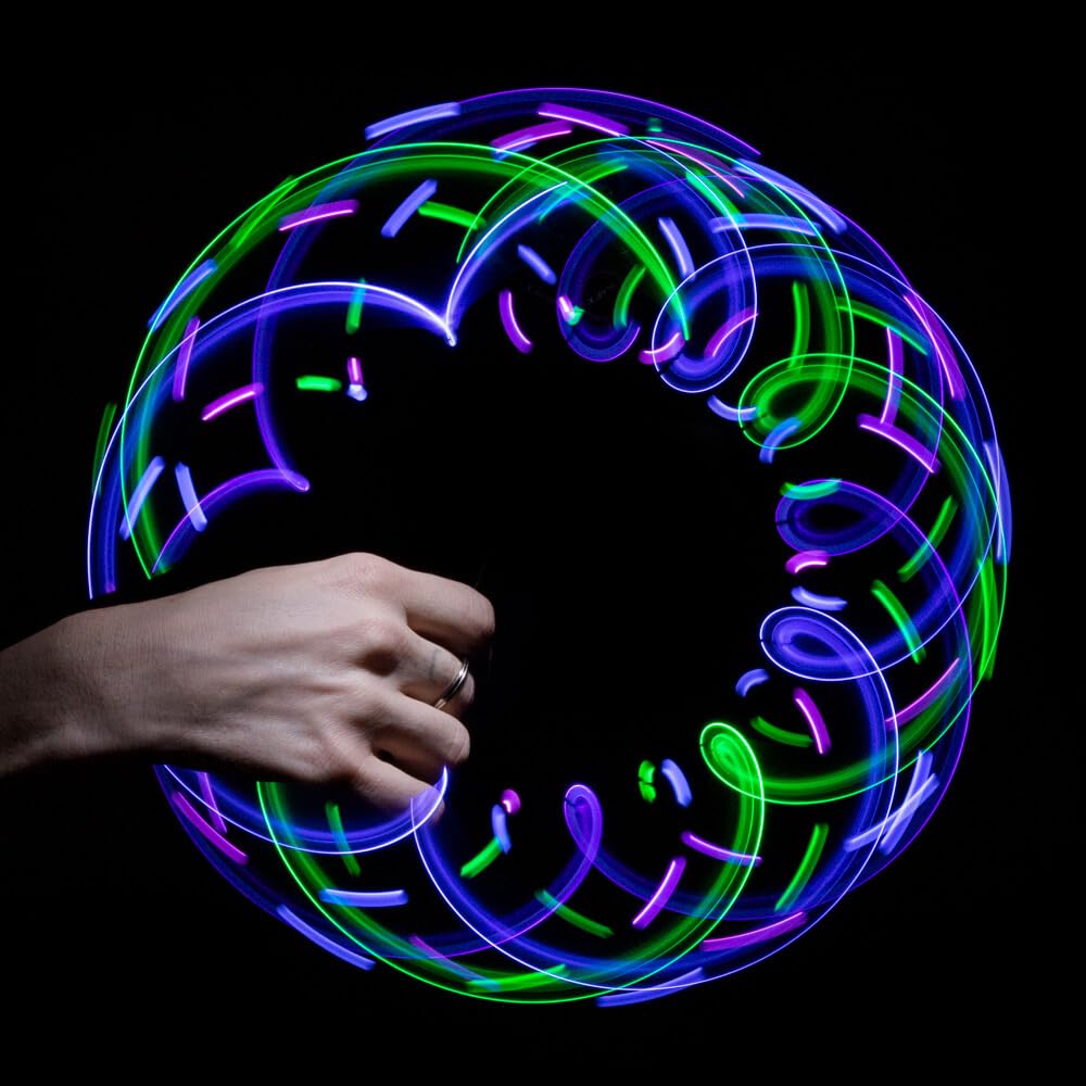 GloFX 6 Led Spinning Orbit: Pure Bliss Multicolor Pattern - Flow Rave Toy