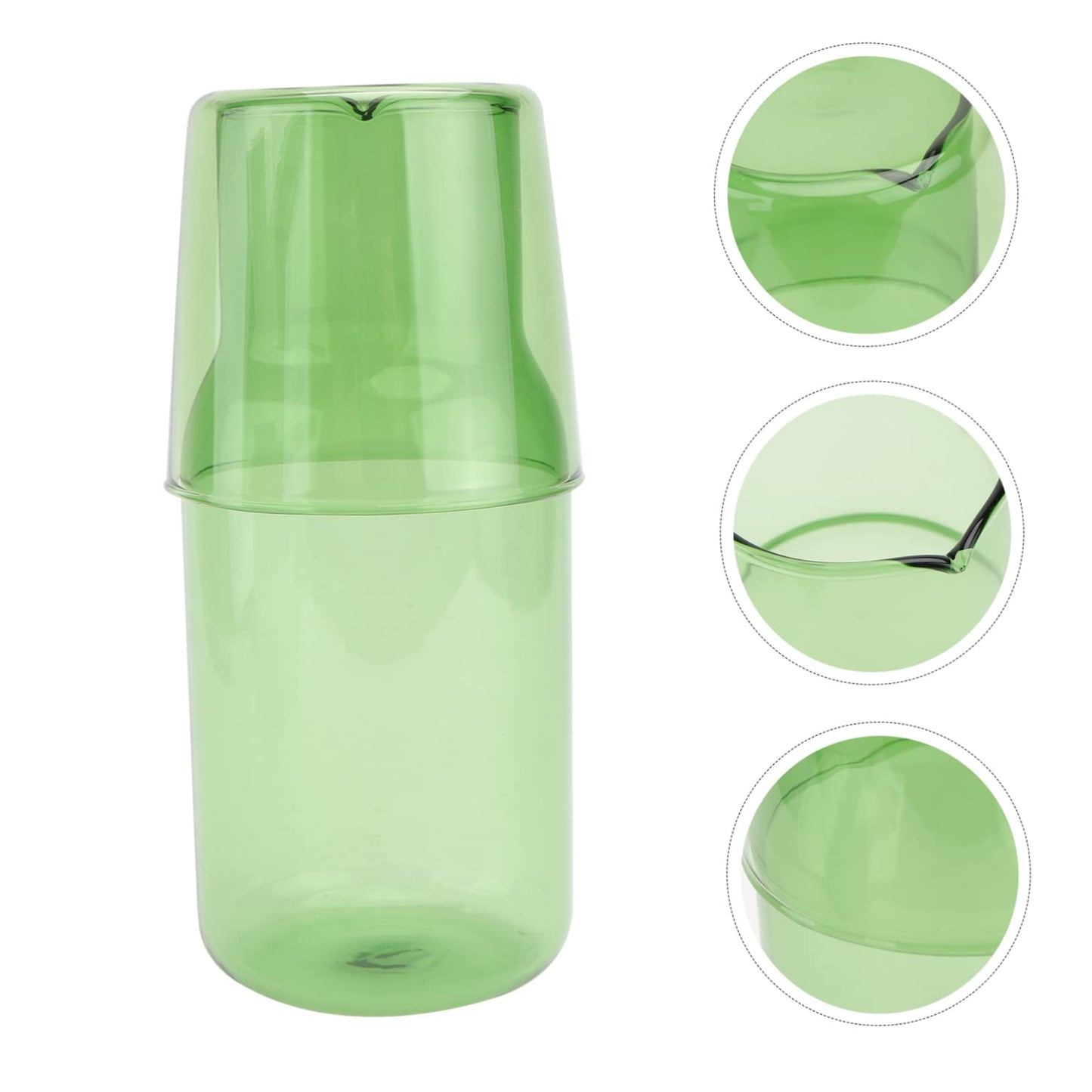 FELTECHELECTR Borosilicate Glass Cup and Water Bottle Set Water Cup Bottle Kitchenware Hotel Supplies for Thanksgiving Parties