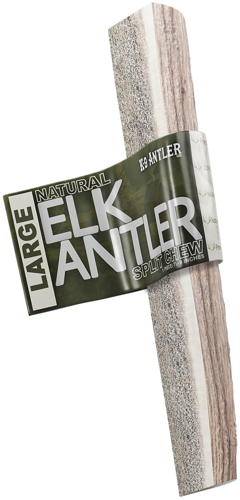 K-9 Antler Co. Elk Antlers for Dogs – Large Split, Irresistible Chew, USA Sourced, Naturally Shed & Ethically Harvested