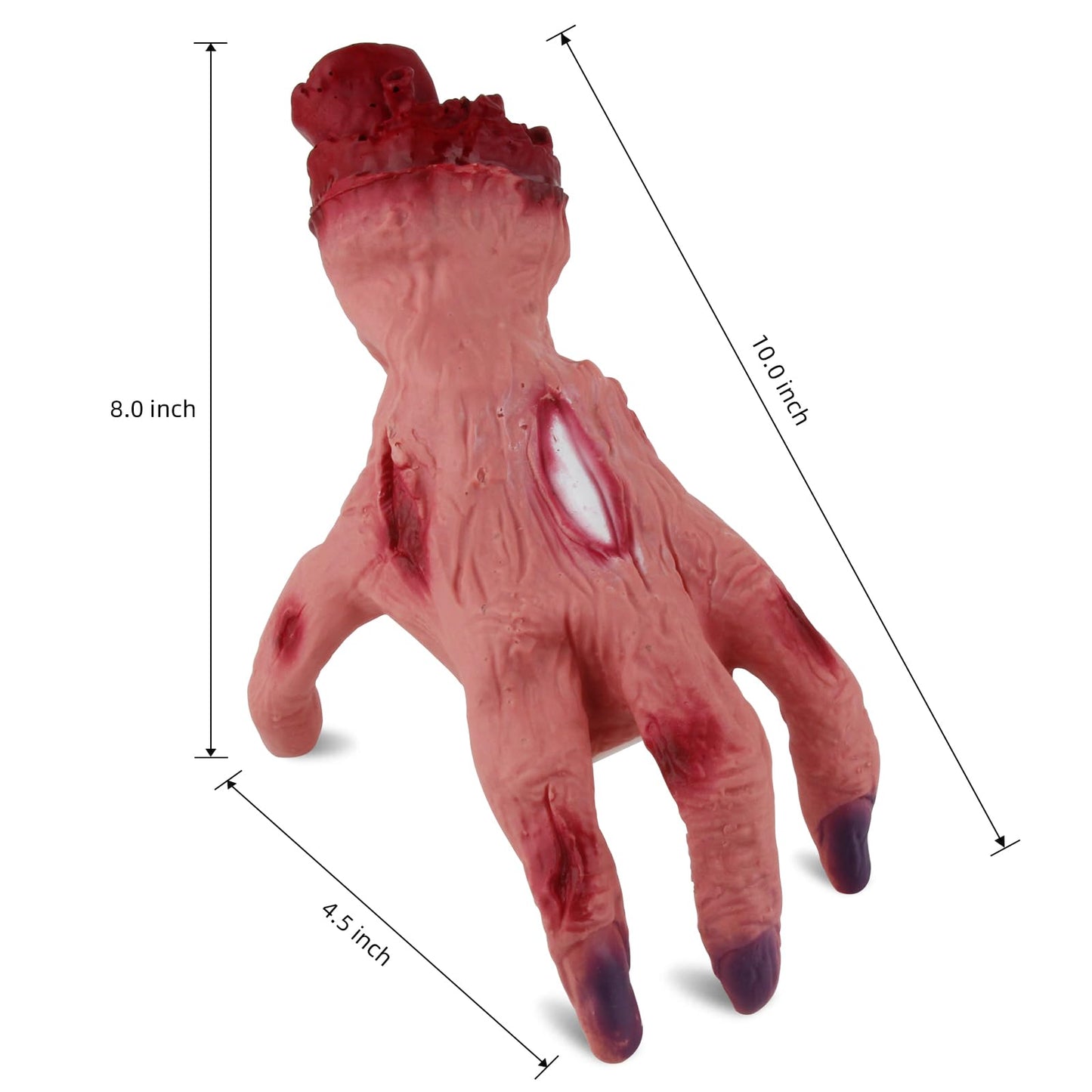 Green Convenience Halloween Decorations Crawling Hand,Halloween Automatic Crawl with Spooky Music Battery Powered Lifelike Scary Can Glow and Moving Hand for Costume Party Holiday Decorations