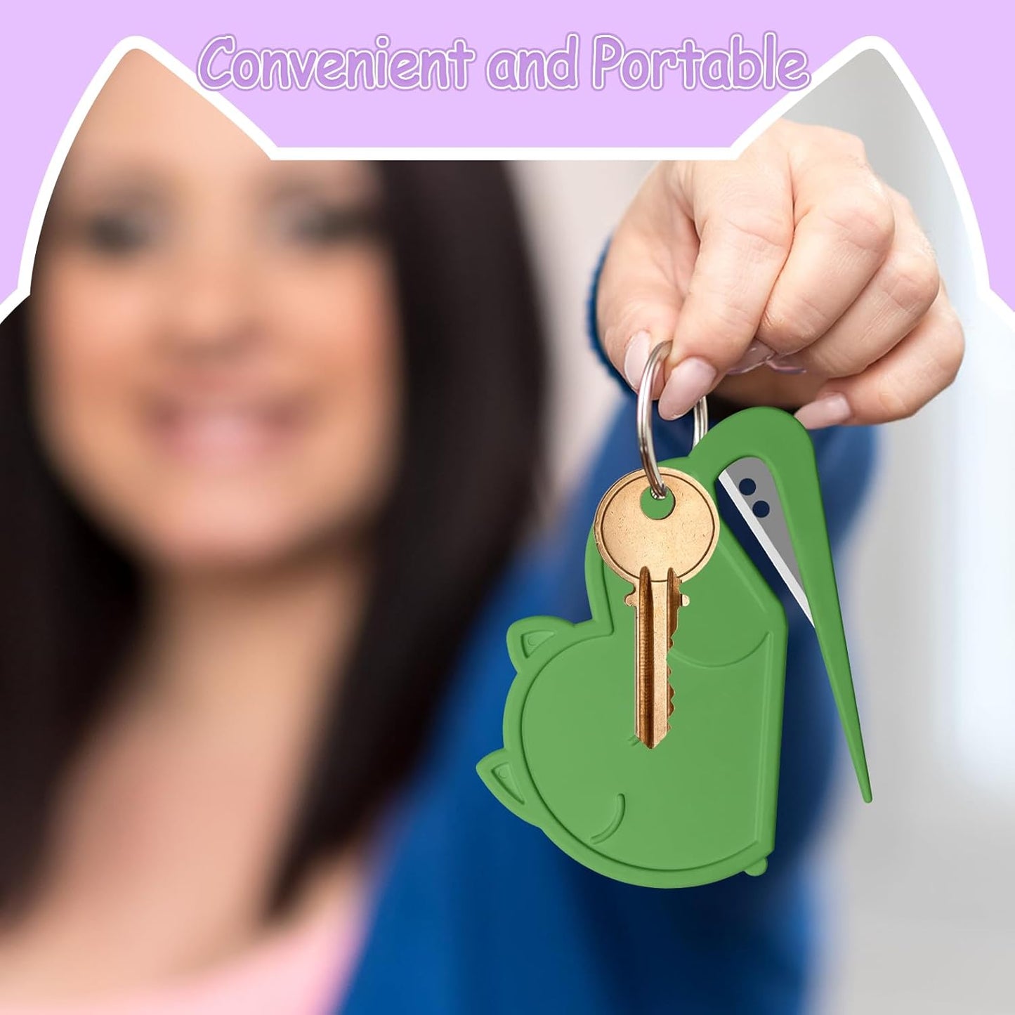 6 Pack Letter Opener Envelope Slitter Cat Shape, Luxiv Envelope Opener Slitter for Women, Men Mail Open Tool Mini Safe Letter Package Open Tool for Office, Home (6)