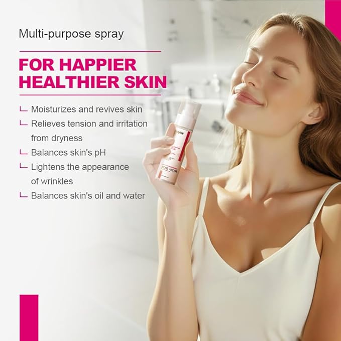 Rose Water Hydrating Facial Toner Mist Refreshing Facial Mist for All Skin Types,Refreshing, Conditioning, Soothing, Moisturizing, Perfect for Travel,3.38 Fl Oz