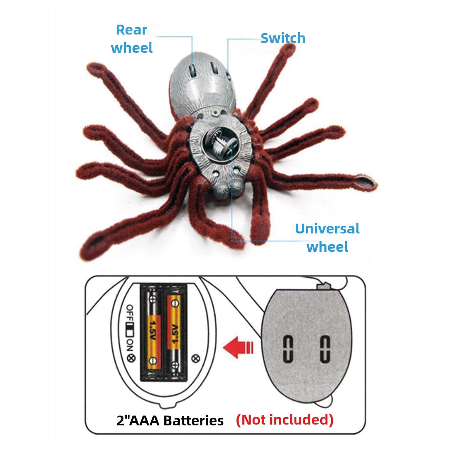 Realistic Spider Remote Control Model Toy Horror Simulation Infrared Remote Control Car Children Prank Gift