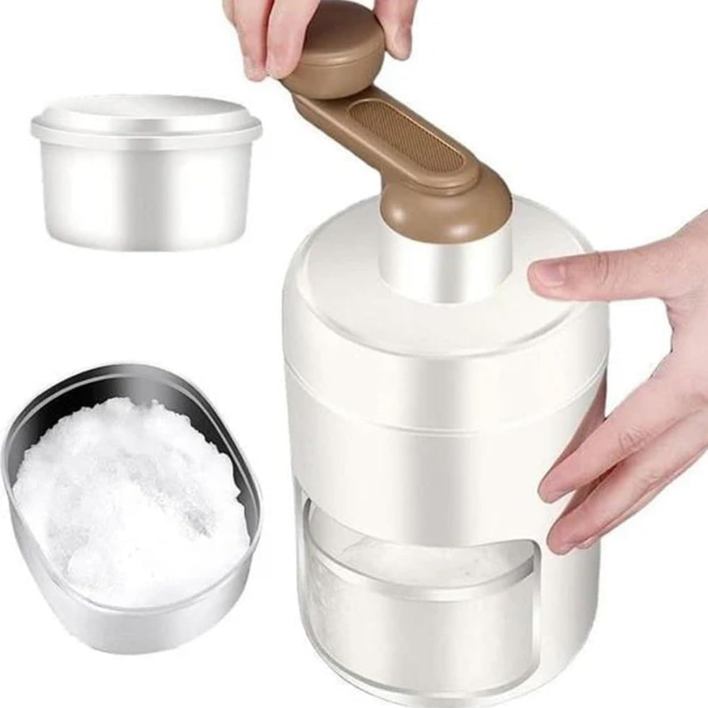 Household Mini Ice Shaver Crusher, 2025 New Household Mini Ice Shaver Crusher, Manual Ice Crushers for Snow Cones and Slushies, Portable Manual Smoothie Maker (2pcs)