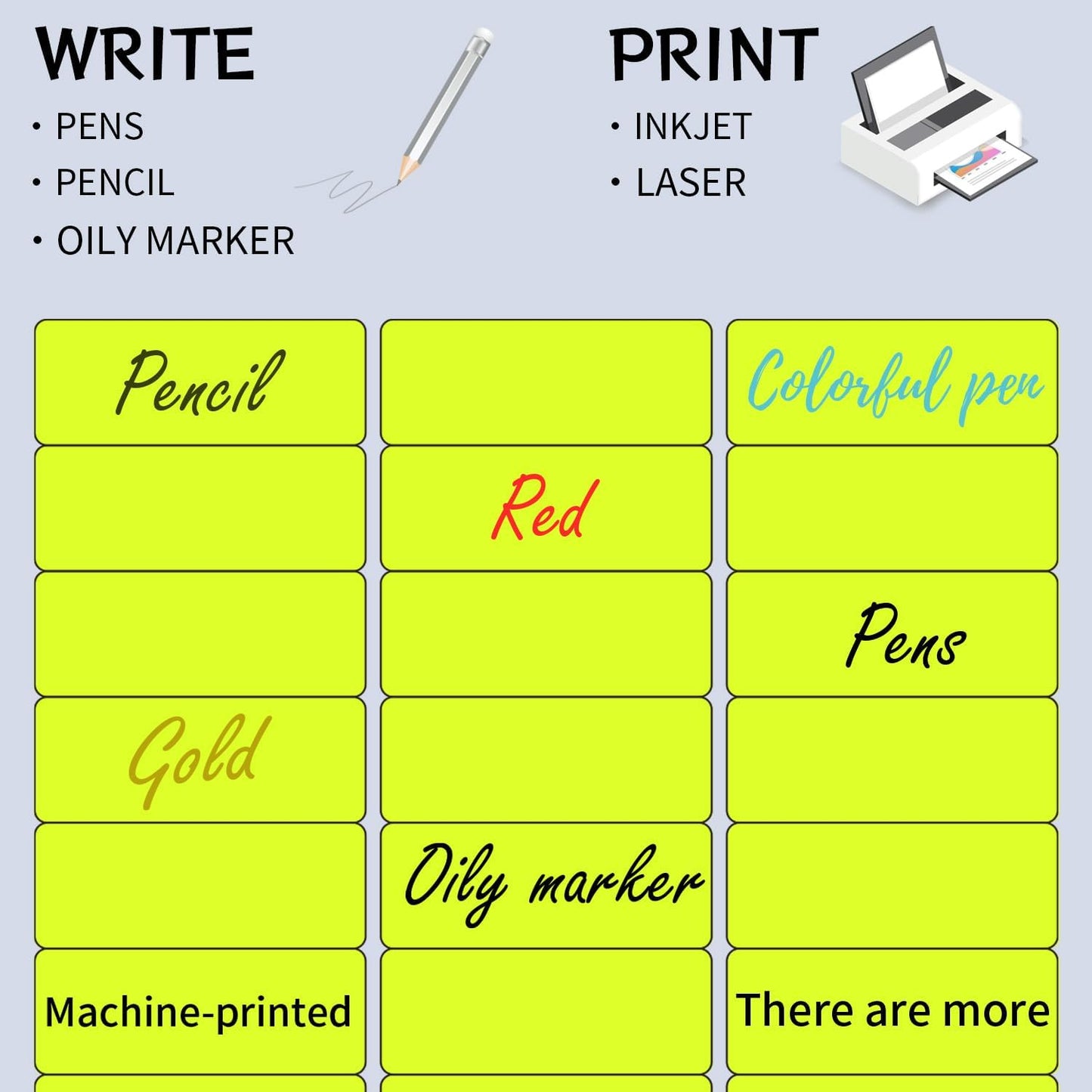 STARLIBOO 1" x 2-5/8" Address Labels- Neon Color Fluorescent Mailing Labels Stickers for Laser/Ink Jet Printer 8.5"×11"- Fluorescent Yellow