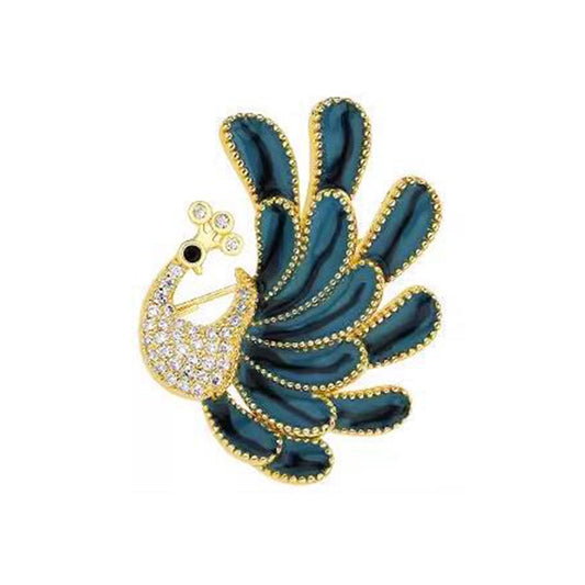 Elegant Peacock Brooch for Women Vintage Rhinestone Peacock Brooch Luxury Corsage Delicate Temperament Pin Suit Accessories Wedding Christmas Birthday Holiday Thanksgiving Jewelry Gifts