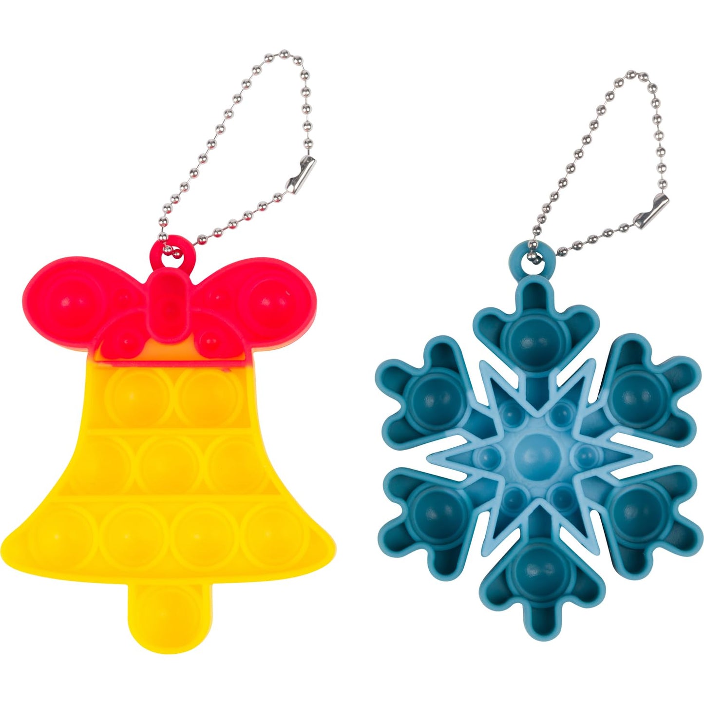 Christmas Pop Its Gift Pack for Students, Bulk Holiday Toys, Goody Bag Stuffers, Office Party Favors