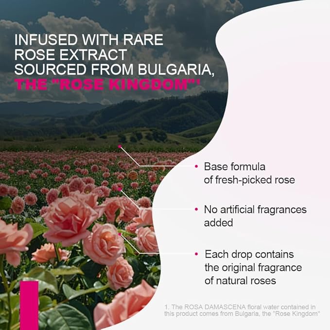 Rose Water Hydrating Facial Toner Mist Refreshing Facial Mist for All Skin Types,Refreshing, Conditioning, Soothing, Moisturizing, Perfect for Travel,3.38 Fl Oz