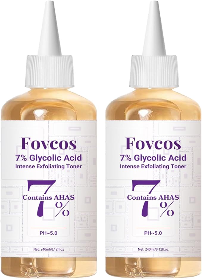 7% Glycolic Acid Exfoliating Toner, Exfoliating Skin Care Facial Toner, Improves Texture, Reduces Breakouts Pores and Fine Lines, Suitable for All Skin Types